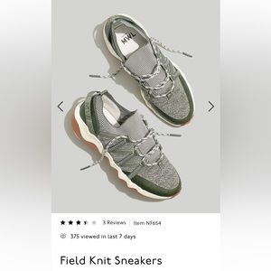 Madewell Field Knit Sneakers | Size 6